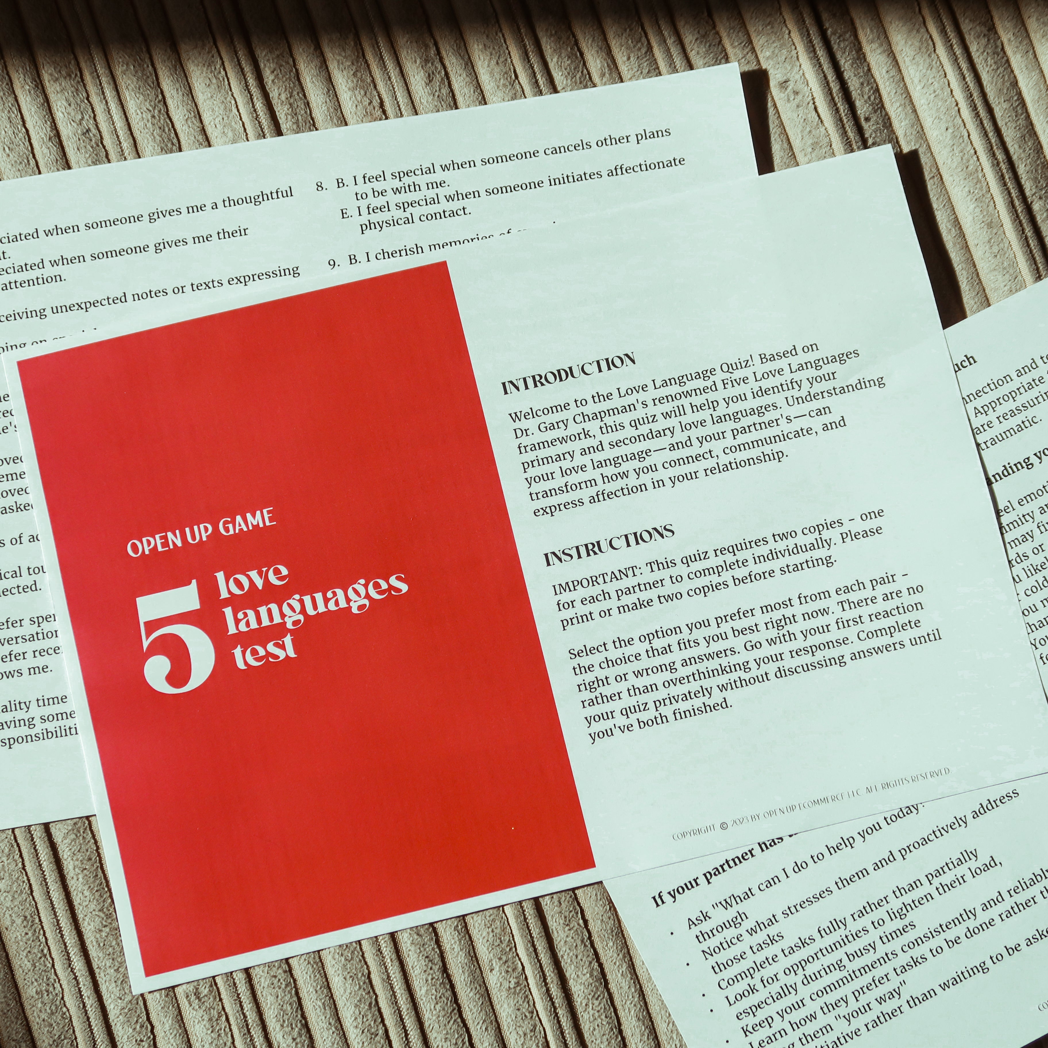 5 Love Language Test (Digital Download)
