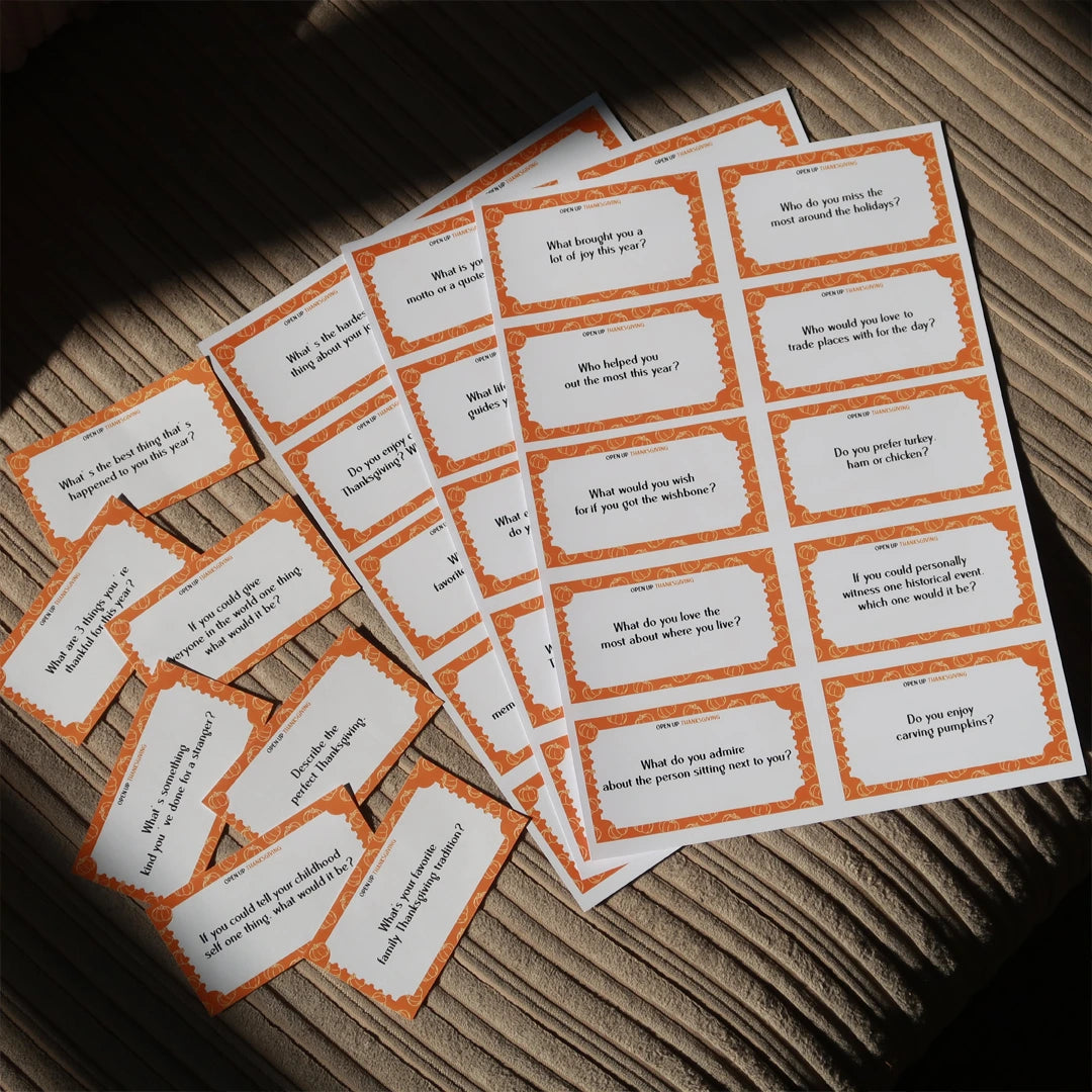 50 Thanksgiving conversation starters (Digital Download)
