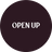 THE OPEN UP GAME: Conversation starter questions for couples logo